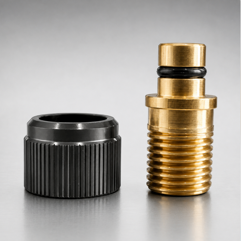 3/8 Swivel to 1/4 NPT w/ Cover Nut (Male)