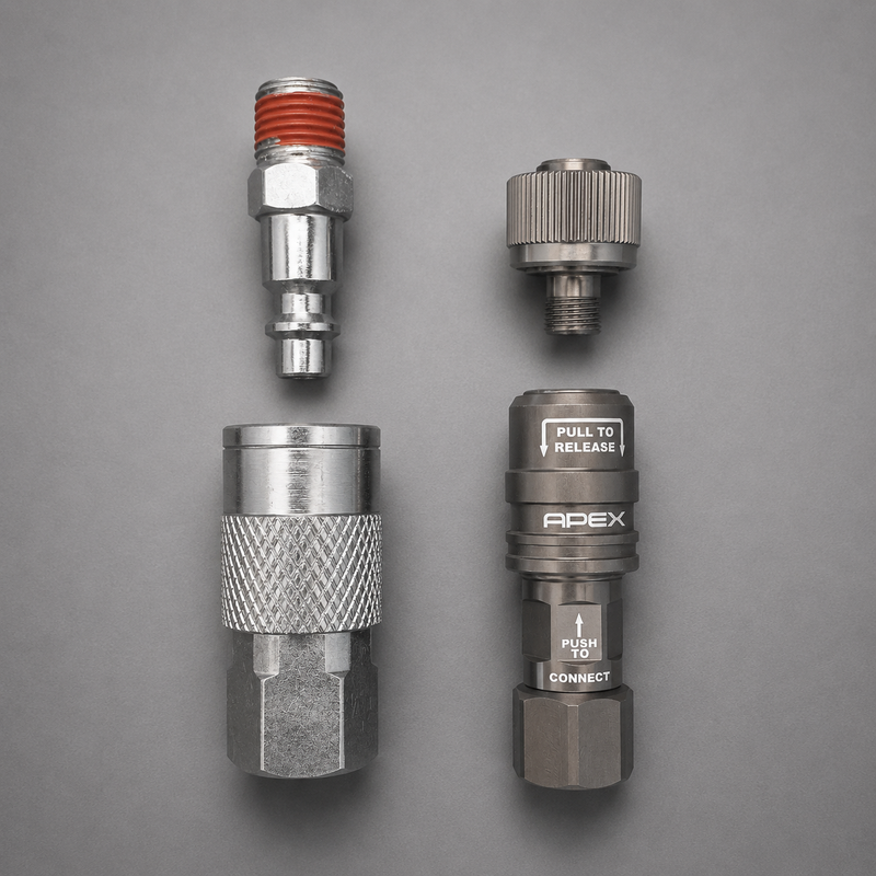 Compact Quick Coupler to APEX Male Swivel