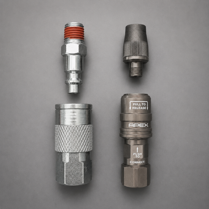 Compact Quick Coupler to APEX Nylon Braided Hose