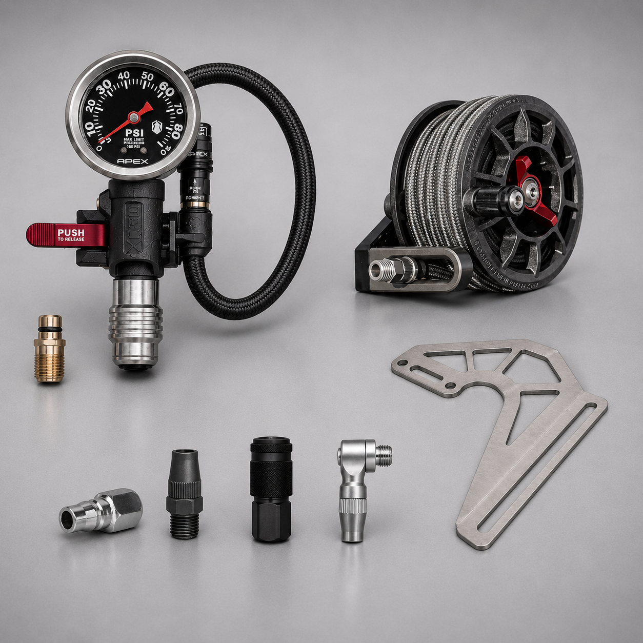 10m Hose Reel + PTI - Nitto Fitting Edition_Side Mounted