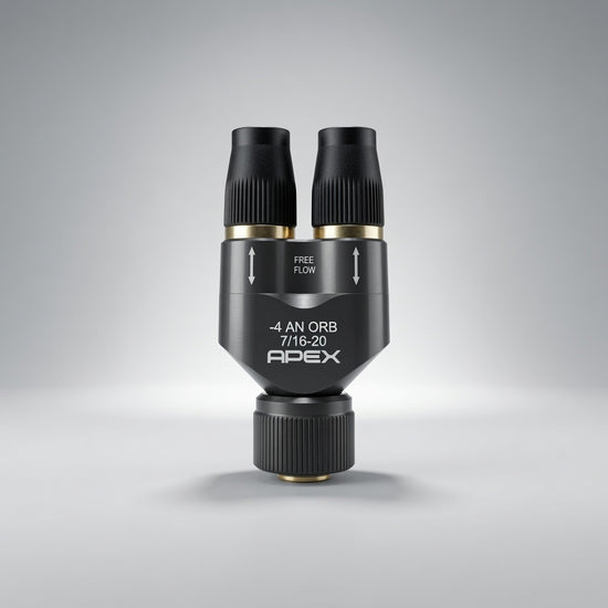 Apex Designs 3/8" Free Flow Y Fitting for Multi-Tyre Inflation
