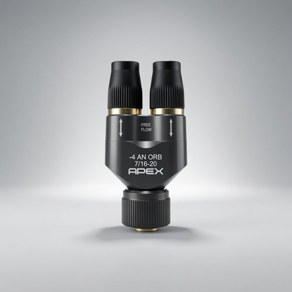 Apex Designs 3/8" Free Flow Y Fitting for Multi-Tyre Inflation
