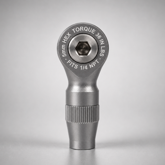 Banjo Fitting for CRS - 1/4 NPT to Apex 3/8 Braided Air Hose